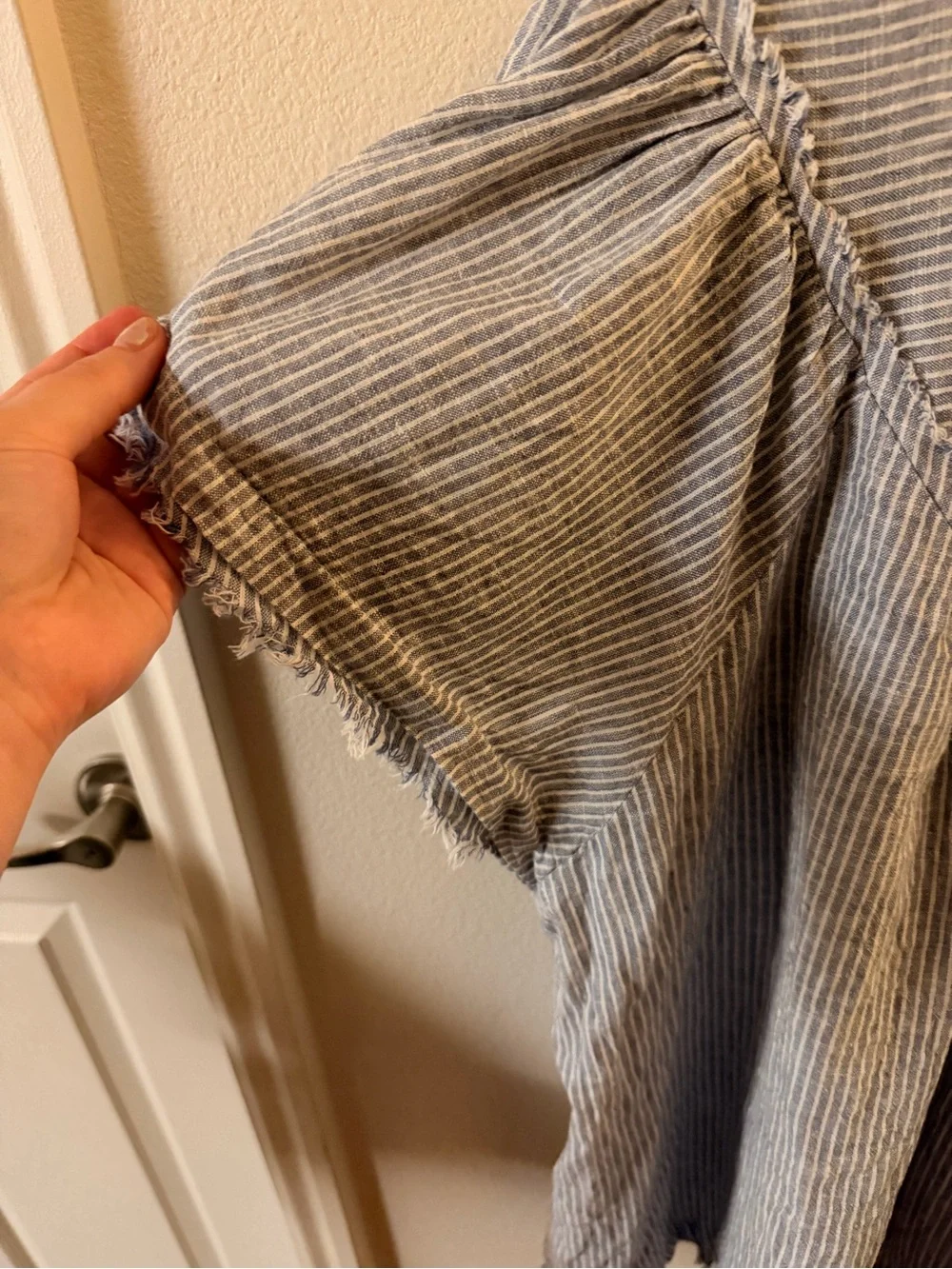 Anthropologie V-neck Striped Blouse - Picture 3 of 8